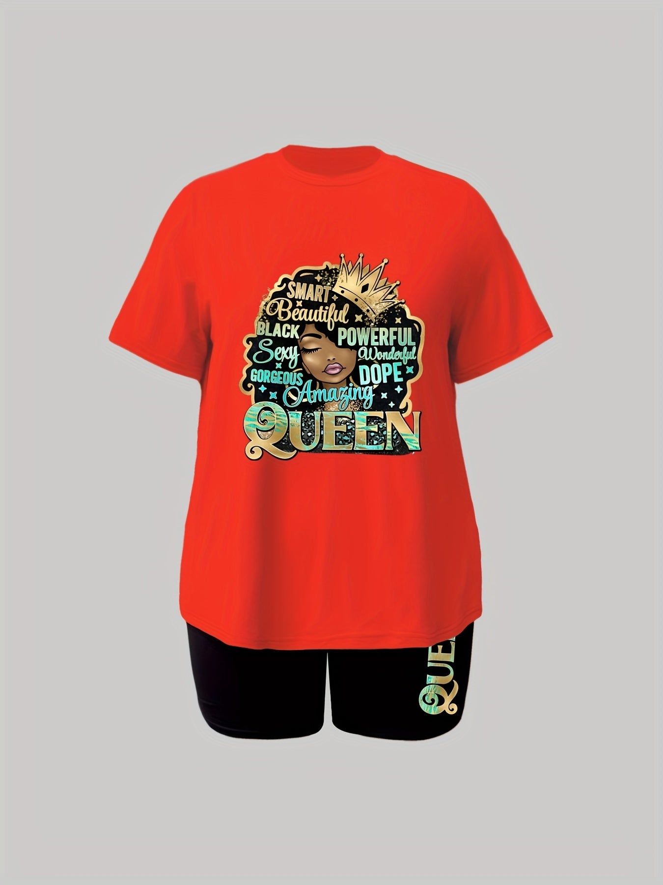 Crown Print Tee & Shorts Set