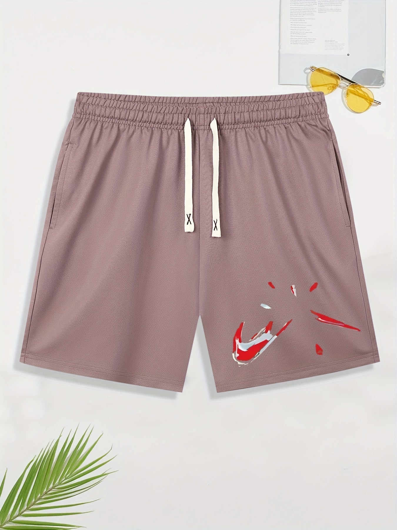 Men's Comfy Stretch Elastic Waist Drawstring Shorts for Summer