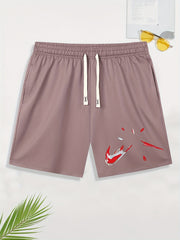 Men's Comfy Stretch Elastic Waist Drawstring Shorts for Summer