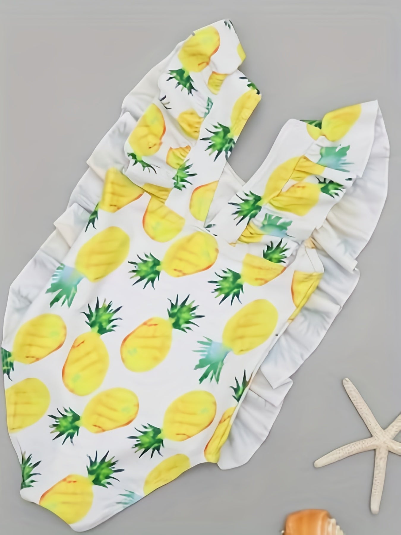 Watermelon Flutter Sleeve Onesie Swimsuit for Babies