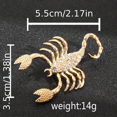 Scorpion Brooch Alloy Inlaid Diamond Pin Clothing Accessories