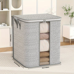 Portable Clothes Storage Bag with Window - Space Saving Organizer