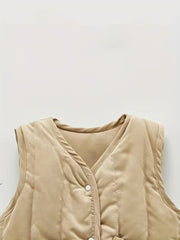 Baby Puffer Vest Jacket with Thermal Padding & Pockets
