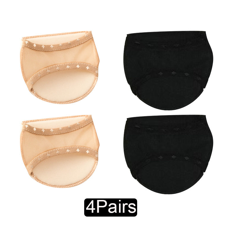 4 Pairs Invisible Silicone Non-slip Open Toes Socks Women's Stockings