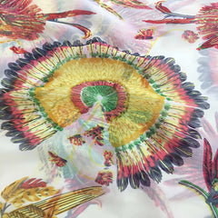 Bohemia Peacock Print Scarf Women Vintage Neckerchief Windproof Wrap