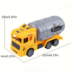 Kids Pull Back Engineering Excavator Mixing Car Model