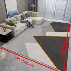 Modern Crystal Velvet Area Rug Non-slip Polyester
