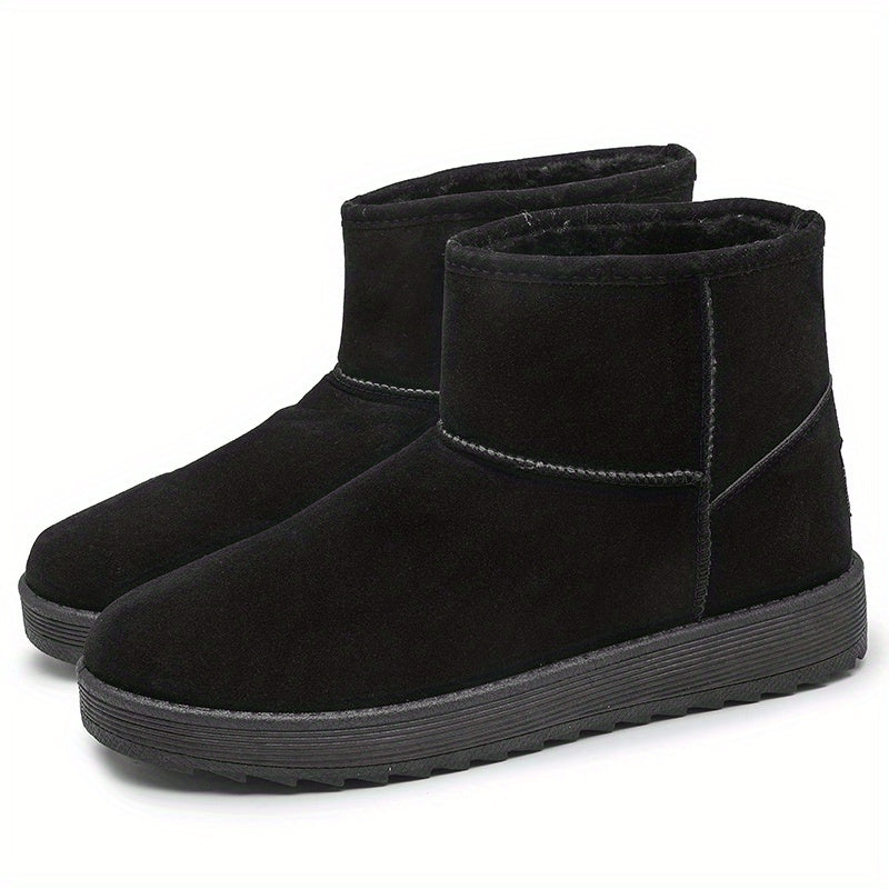 Men's Suede Winter Snow Boots Insulated Warm Outdoor Ankle Boots