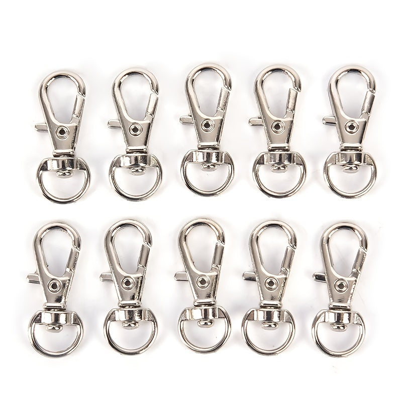 10pcs Mini Aluminum Keychain Snap Spring Clip Hook Carabiner