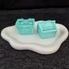 Mini Shopping Basket Toy for DIY Play House Supermarket