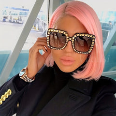 Rhinestone Gradient Sunglasses UV400