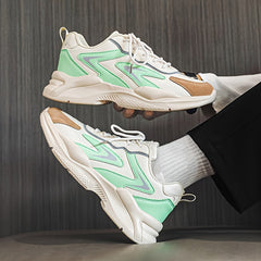 Men's Chunky Lace-Up Sneakers Athletic Shoes