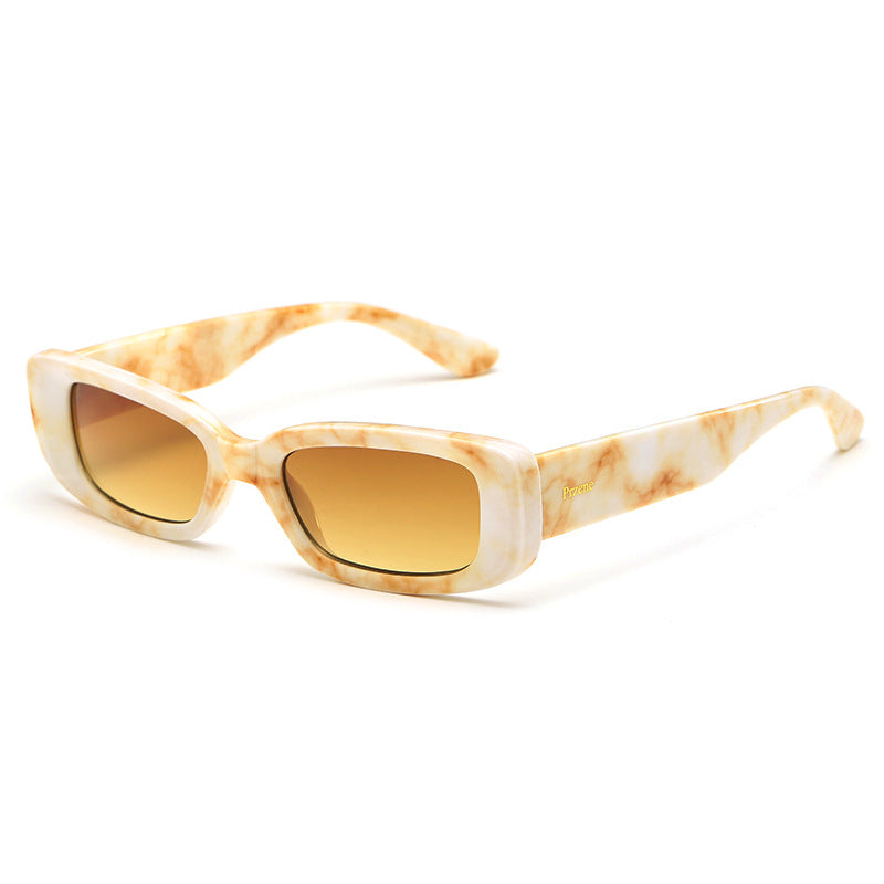 Men's Marble Square Small Frame Sunglasses