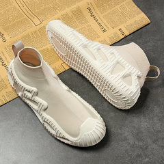 Men's Knitted Slip On Casual Shoes Lightweight Shock Absorbing Sock Shoes