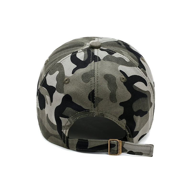 Men's Camo Baseball Cap Embroidered Sun Hat UV Protection Military Cap
