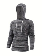 Men's Knitted Hoodie Casual Streetwear Pullover Hooded Sweatshirt