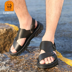 Men's Non Slip Sandals Quick Dry Closed Toe Rubber Sole Beach Shoes