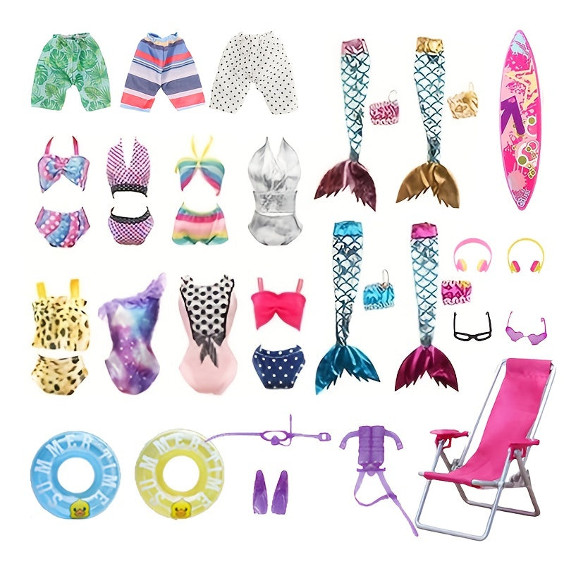 8PCS Pack Doll Clothes Bikini Beach Swimwear Set for 11 8in Dolls