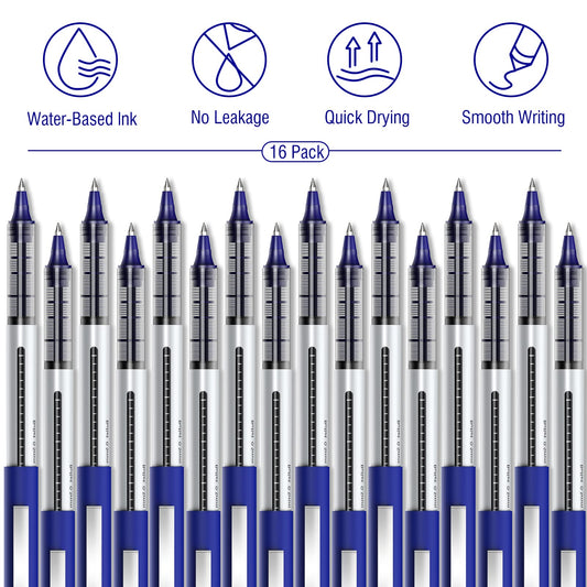 12 pcs Rollerball Pens 0.5mm Quick Drying Ink