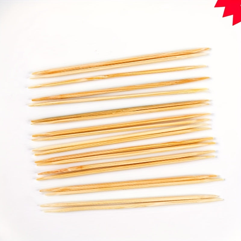 150 Natural Bamboo Toothpicks Double Headed Disposable