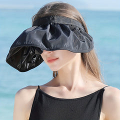 Wide Brim Summer Shell Visors Sun Hat Women Headband