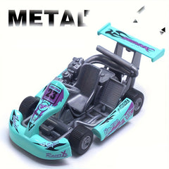 1 32 Alloy Pull back Kart Model Racing Car light Green