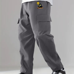 Cargo Pants Men's Flap Pocket Trousers Loose Casual Outdoor Pants