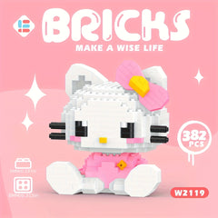 Building Blocks Cartoon Dolls Kuromi Meiru Rabbit Micro Diamond Toys