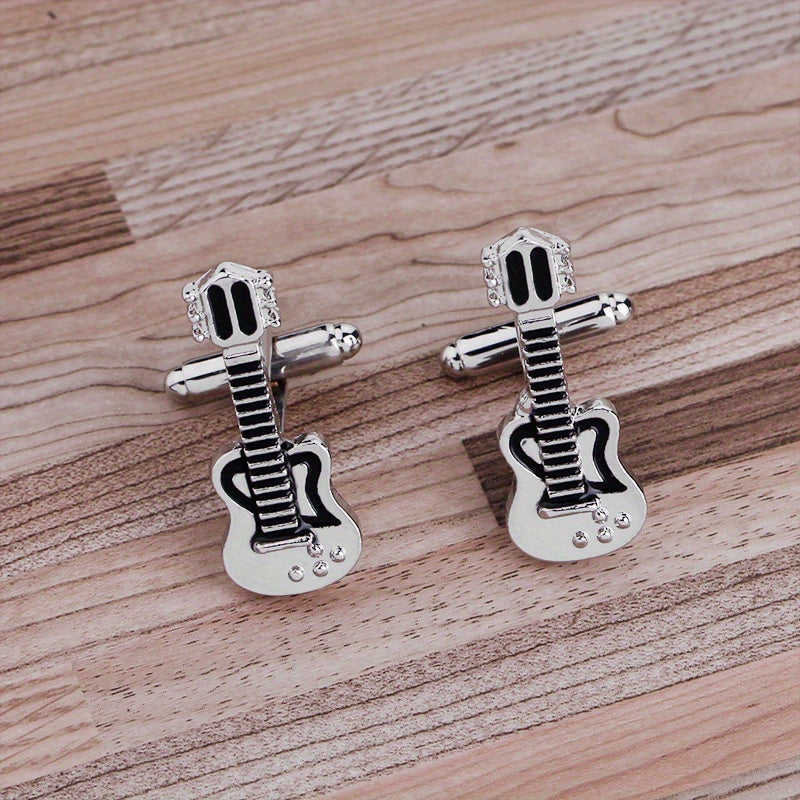 Guitar Cufflinks Violin Love Unique Shirt Accessories