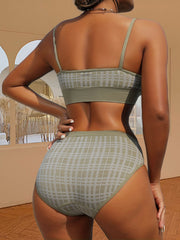 Underwired Vest Camisole Bra Set Triangle Intimates & Classic Bikini Panties