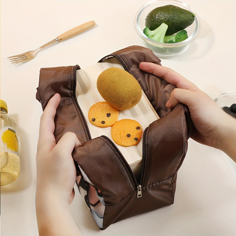 2pcs 3D Animal Print Bento Bag Insulation Lunch Bag