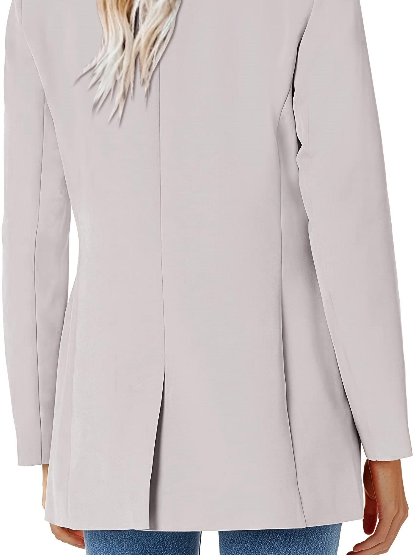 One Button Blazer Casual Open Front Long Sleeve