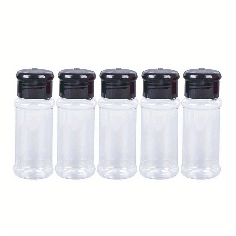 5pcs Spice Shakers Plastic Seasoning Jar, Creative Design, Salt Pepper Storage