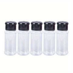 5pcs Spice Shakers Plastic Seasoning Jar, Creative Design, Salt Pepper Storage