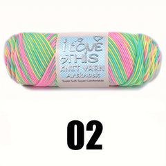 Multicolor Knitting Yarn Crochet 100g 200m 2.5mm