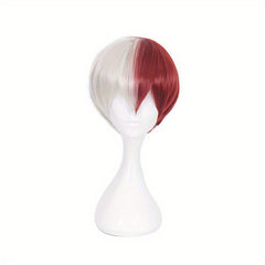 Red Anime Character Wigs Short Wig With Bangs Costume Wigs Parties