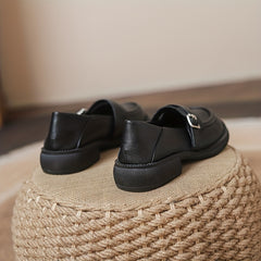 Women's Chunky Heel Loafers Casual Work Shoes