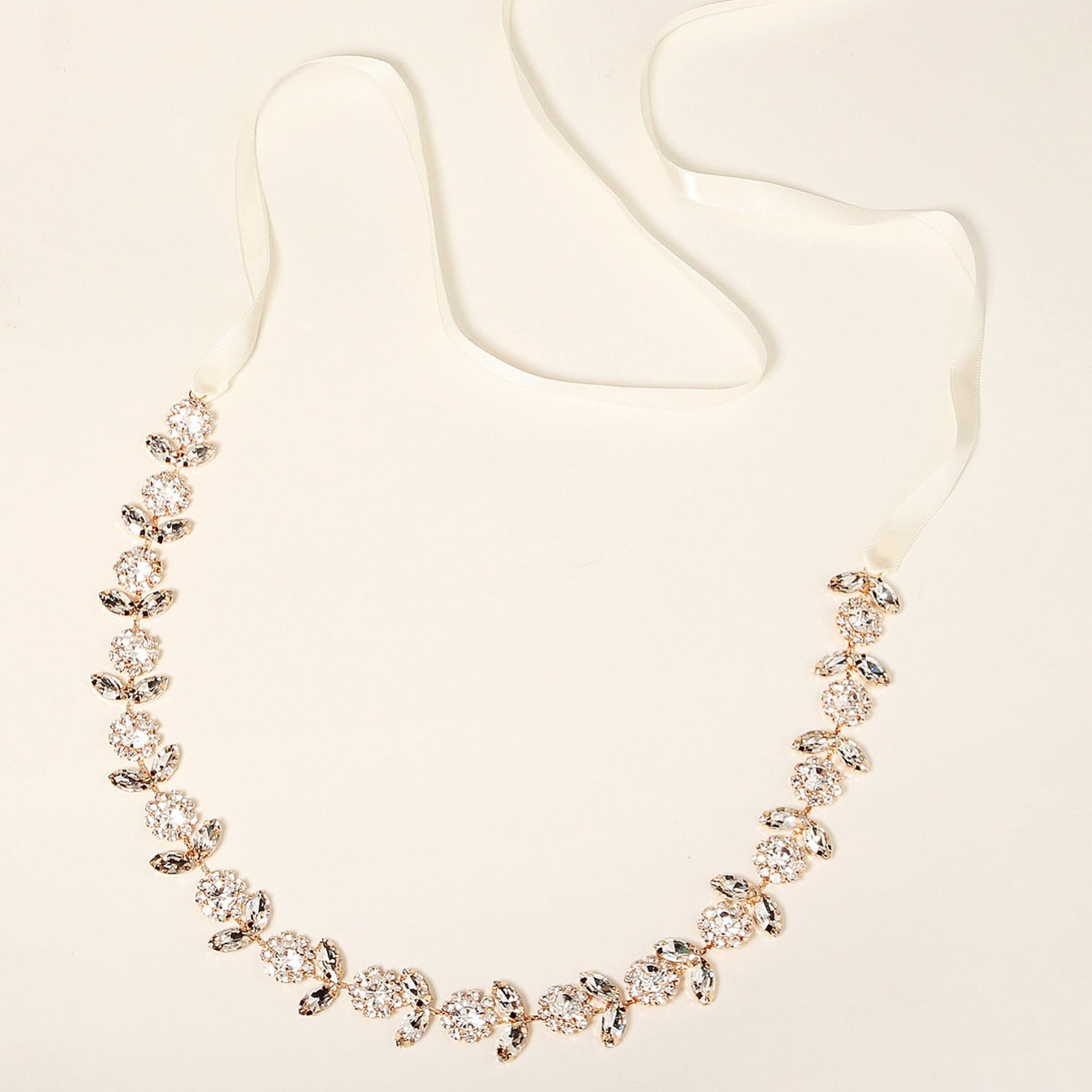 Bridal Rhinestone Wedding Belts - Clear Crystal Sash Belt