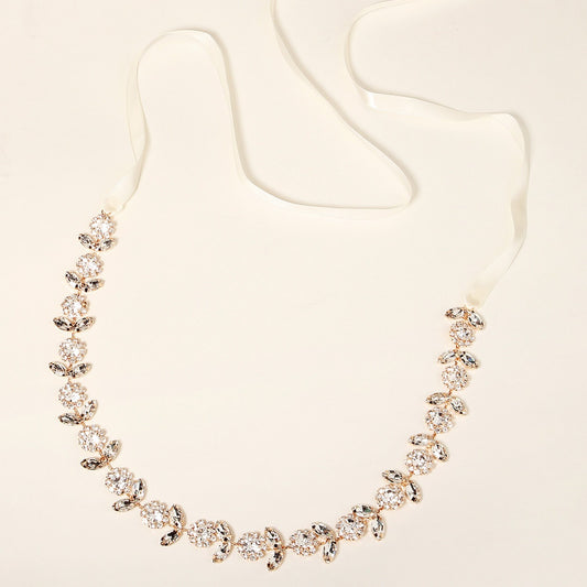 Bridal Rhinestone Wedding Belts - Clear Crystal Sash Belt