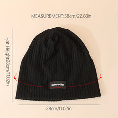 English Letter Water Ripple Casual Pullover Hat