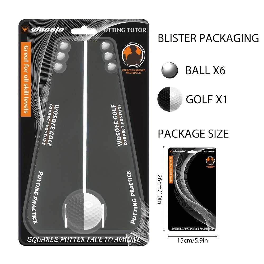 Golf Putting Alignment Mirror with Beads & Ball