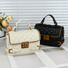 Quilted Crossbody Bag for Women with Detachable Strap