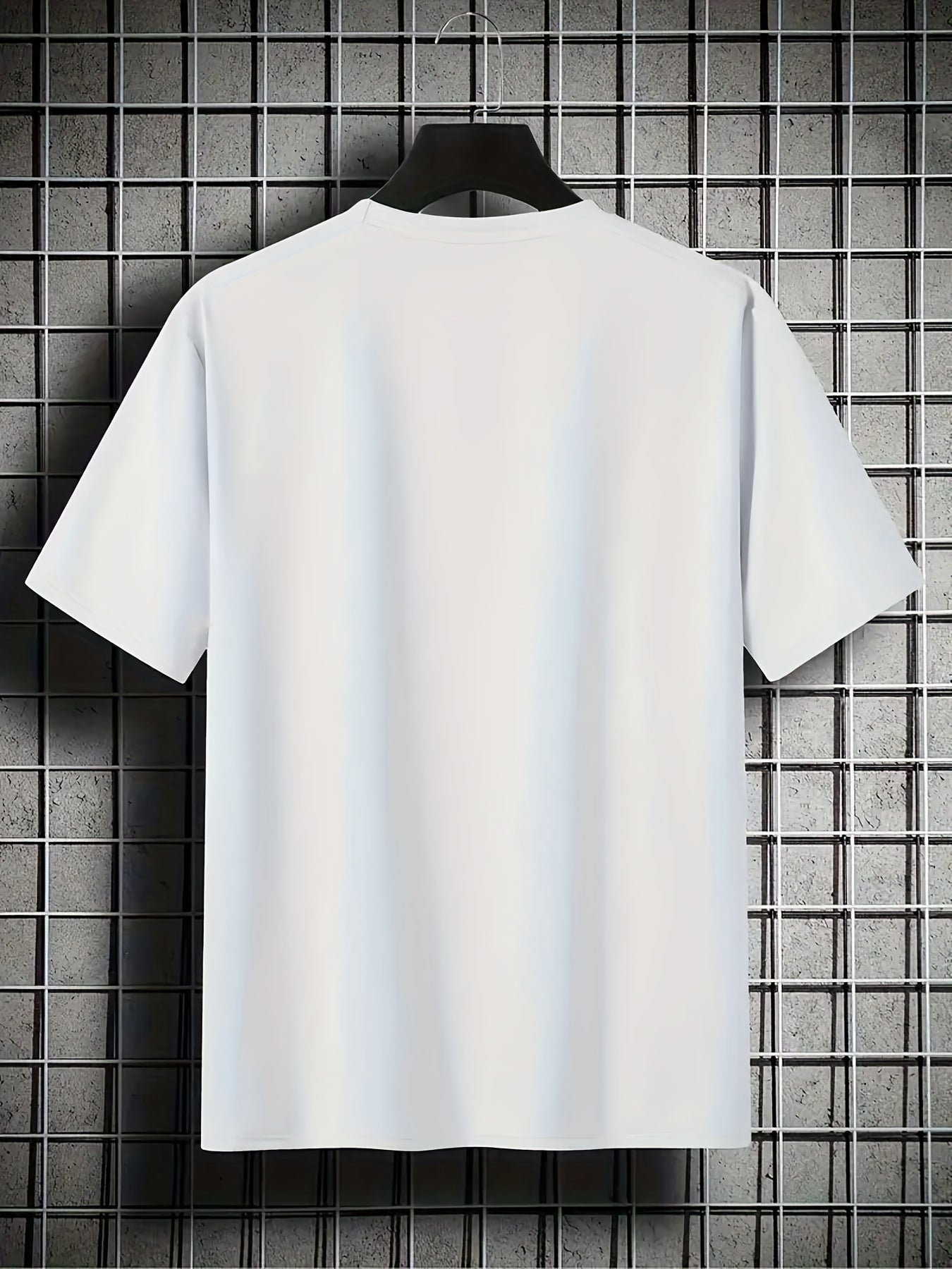 Crown Print Men's Graphic Crew Neck T-shirt - Casual Summer Tee