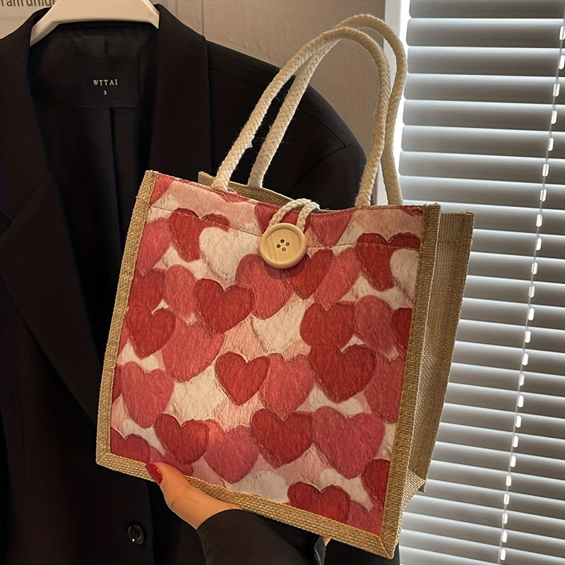 Loving Heart Handbag Carrying Bag Shoulder Bag Shopping Bag