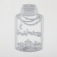 Christmas Bottle Metal Cutting Dies Stencils DIY Scrapbook Stamp Photo Album