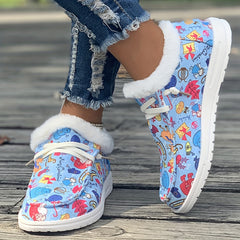 Women's Christmas Snow Boots with Santa Claus Designs