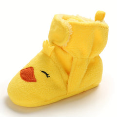 Baby Girls Cartoon Animal Boots Non Slip Warm Fleece Toddler Shoes