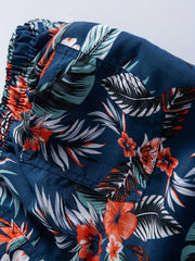 Quick Dry Floral Print Swim Trunks for Men