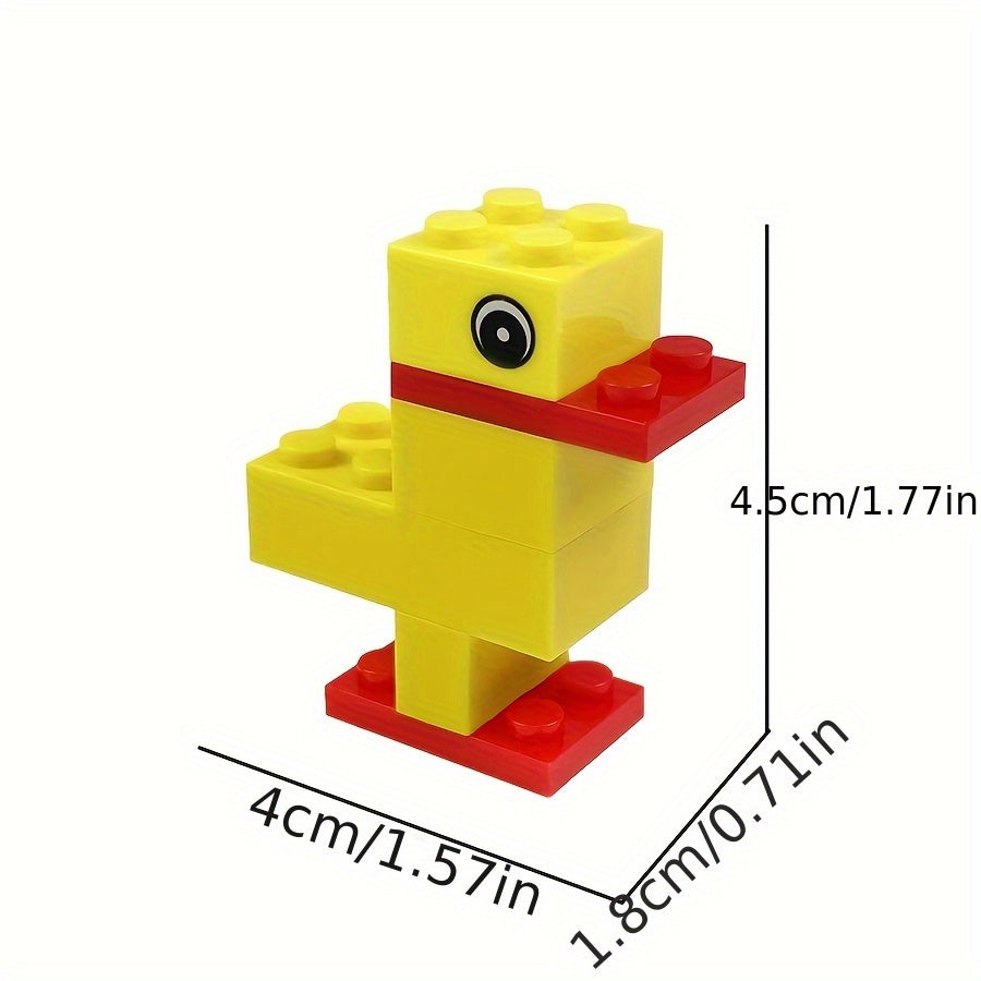 6pcs Small Grain Building Blocks Ducklings Toy Gift Thanksgiving