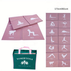 Thick Portable Folding Yoga Mat for Travel & Students